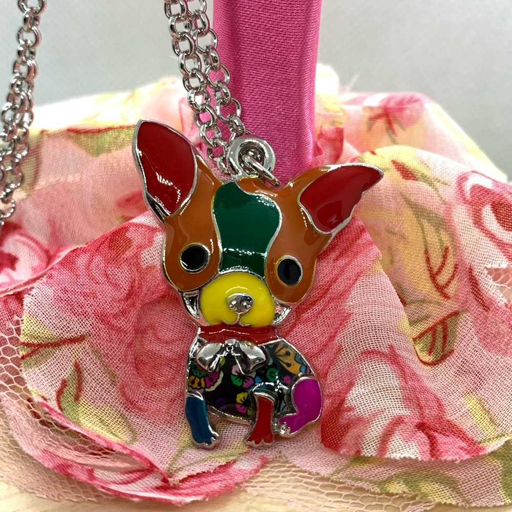 Enamel Dog Necklace